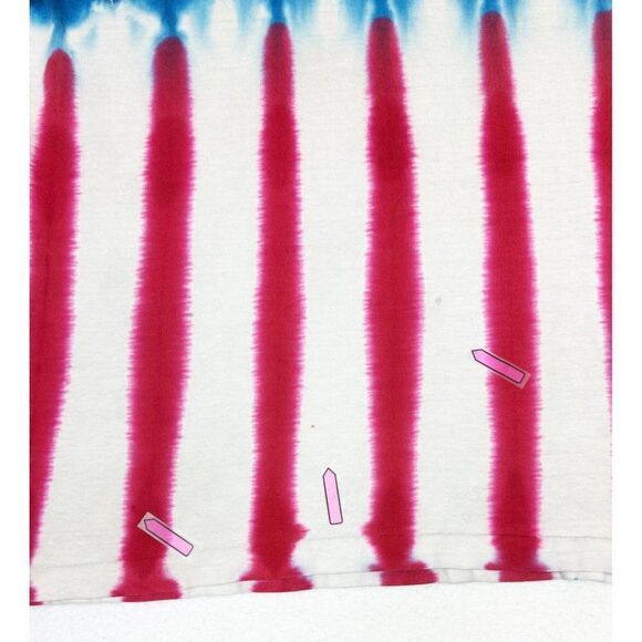 Vintage 90s Sundog T-Shirt XXL Tie Dye American Flag Skull Single Stitch - Picture 6 of 9